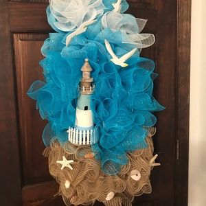 Beach Wreath with lighthouse